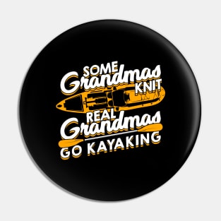 Kayaking Grandma Kayaker Grandmom Gift Pin