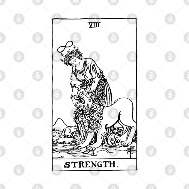 Strength Tarot in black by winterwinter