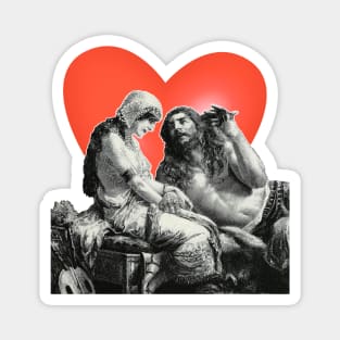 Warrior and Harlot flirting bible scene Magnet