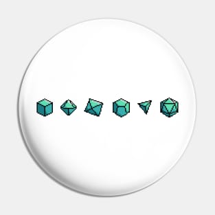 Pixel Art D20 Gems Roleplaying Dice Set D&D Pin