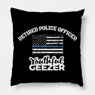 Retired Police Officer Youthful Geezer Pillow