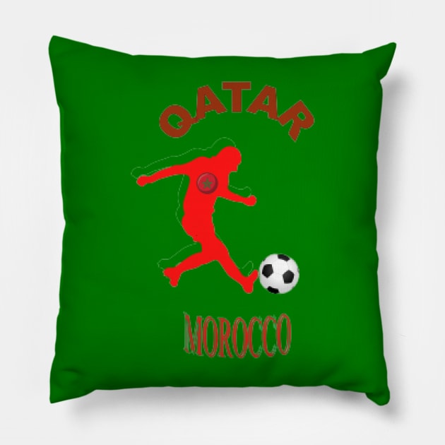 Qatar 2022.We support the Moroccan national team Pillow by NOUNEZ 