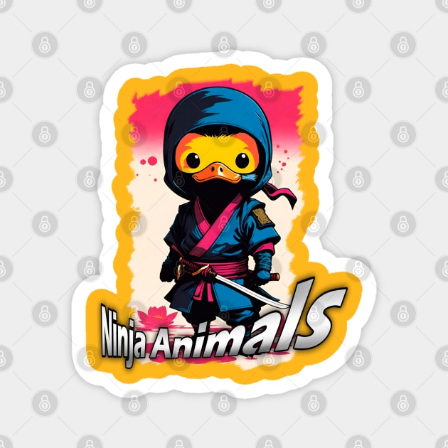 Ninja Animals Magnet by AndreyG