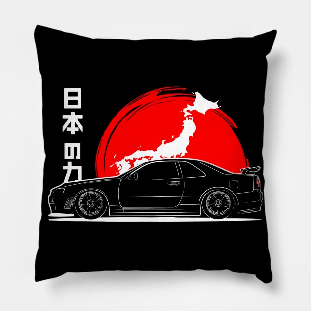 Skyline R34 Pillow by turboosted