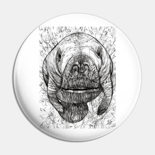 DUGONG pencil portrait .2 Pin