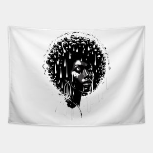 Afrocentric Woman Dripping With Melanin Tapestry