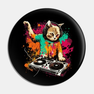 Cat DJ - Splash 90s - DJ Cat - Deadmau5 - Deadmouse Pin