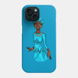 Black is Beautiful - Nigeria African Girl in traditional outfit Phone Case