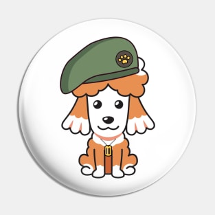 Green Beret French Poodle Pin