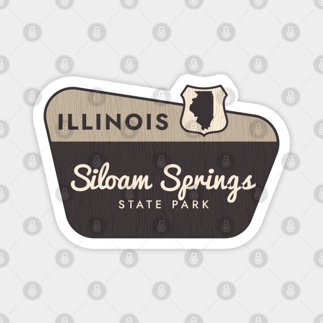 Siloam Springs State Park Illinois Welcome Sign Magnet by Go With Tammy