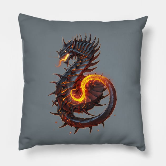 Fire Dragon Pillow by chriskar