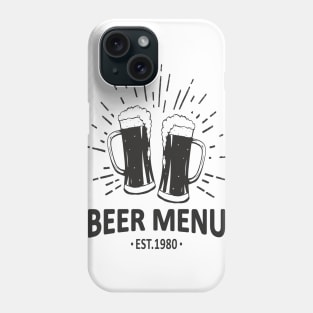 Beer Menu Est.1980 Year Phone Case