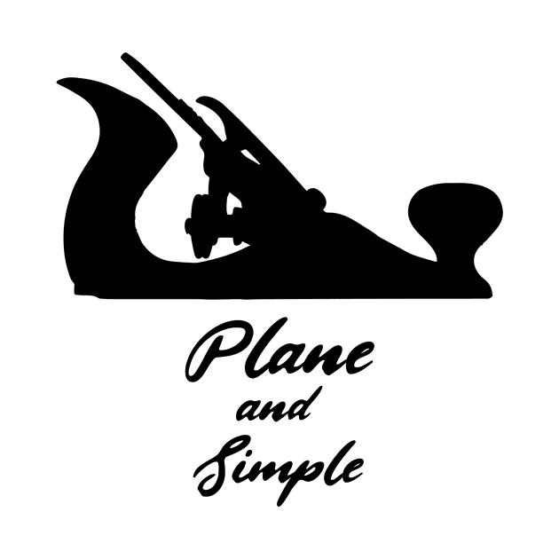 Plane and simple hand tools woodworker gift carpenter hand plane enthusiast by One Eyed Cat Design