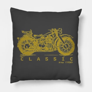 VIntage Motorcycle (For dark shirt version) Pillow