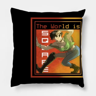 The world is square Pillow