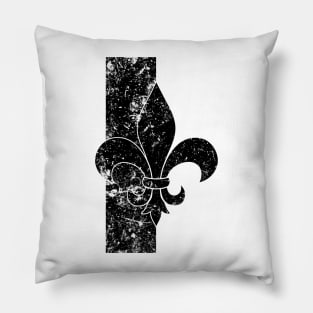 Fleur de lis Valorous Heart Pillow