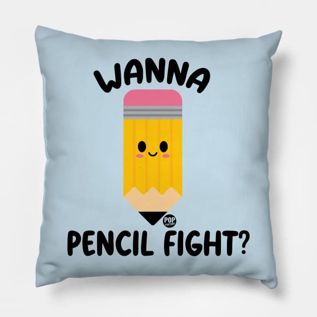 PENCIL FIGHT Pillow by toddgoldmanart