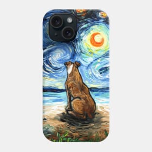 Beach Nights - Brown Pitbull Phone Case