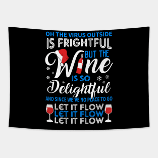 Wine Christmas. Funny Wine Lover Christmas Gift. Tapestry