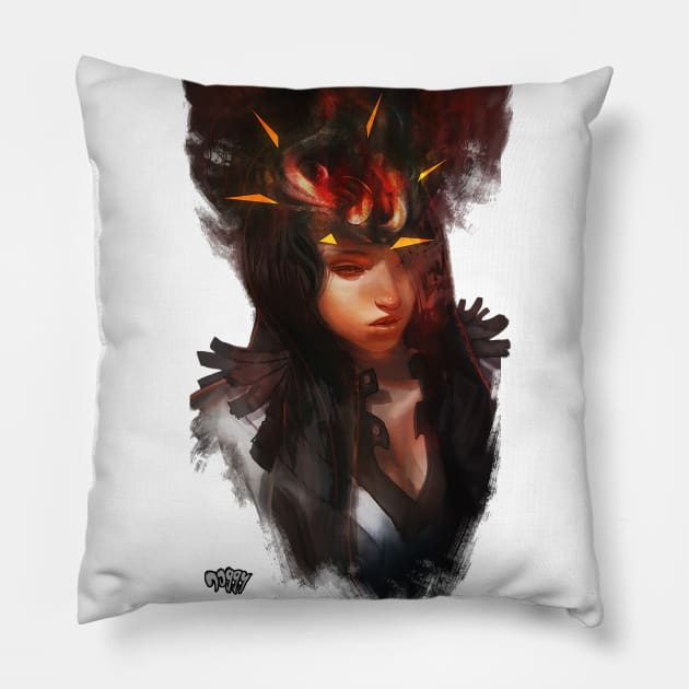 Grim Royal Pillow by Noggy