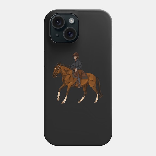 Bay Ranch Riding Horse in Lope with Chrome Phone Case by themarementality