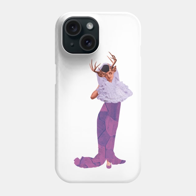 Deer Goddess Purple Magical Creature Phone Case by CocoFlower