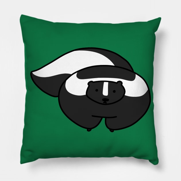 Chubby Skunk Pillow by saradaboru