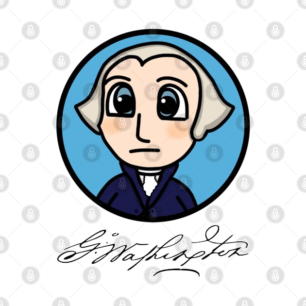 President George Washington Chibi Patriot Portrait by Aeriskate