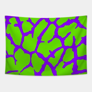 Giraffe Print Violet Green Tapestry