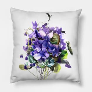 Violet Flowers Pillow