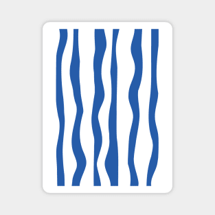 Abstract Vertical Lines - Blue Magnet