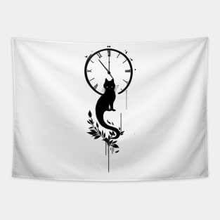 Cat timekeeper Tapestry