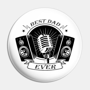 Best Dad Ever Funny Music Note Father's Pin