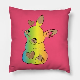 colorful bunny butt Pillow