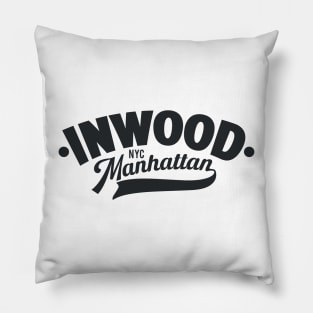 Minimalist Inwood Manhattan NYC Logo Design for Stylish Apparel Pillow