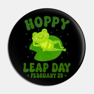 Funny Frog Hoppy Leap Day February 29 Birthday Leap Year Pin