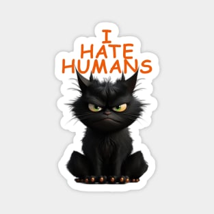 Angus the Cat - I Hate Humans Magnet