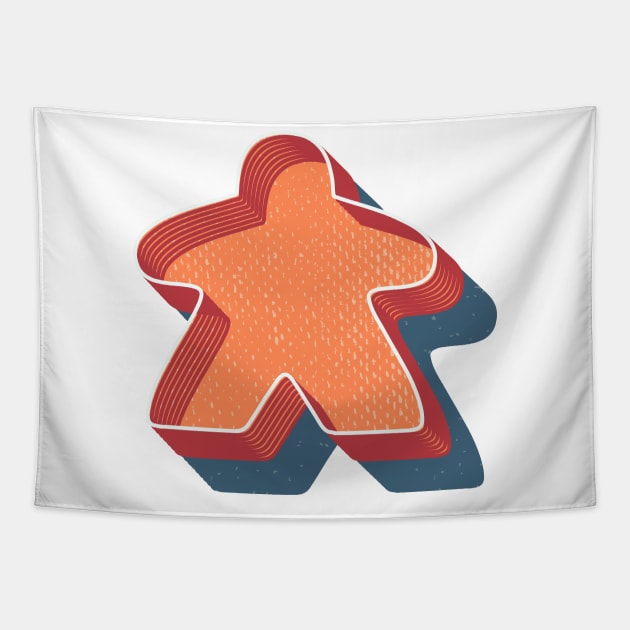 Retro Board Game Meeple Tapestry by Beam Geeks