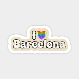 I love rainbow Barcelona Magnet