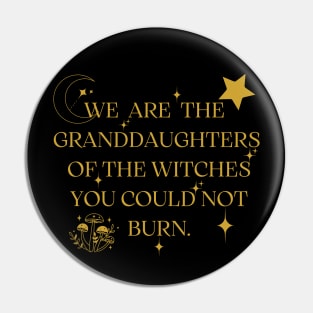 We Are The Granddaughters Of The Witches You Could Not Burn Pin