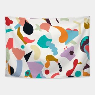 Pocket- abstract dreaming animal shapes Tapestry