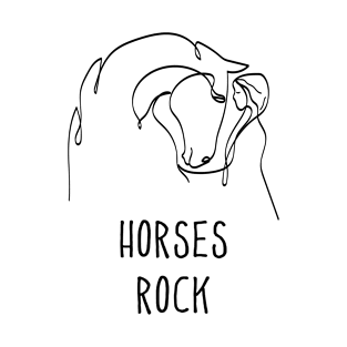 A Horse And A Girl - HORSES ROCK On White T-Shirt
