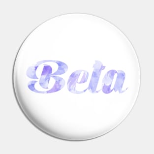 Beta Blue Watercolor Pin