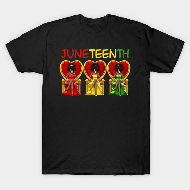 Discover Juneteenth Melanin Black Afro Queen African American - Juneteenth Melanin Queen - T-Shirt