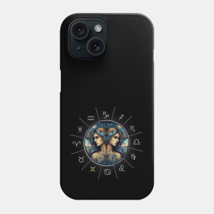 ZODIAC Gemini - Astrological GEMINI - GEMINI - ZODIAC sign - Van Gogh style - 2 Phone Case