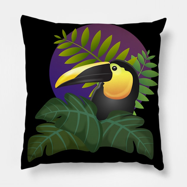 Toucan Pillow by Karroart