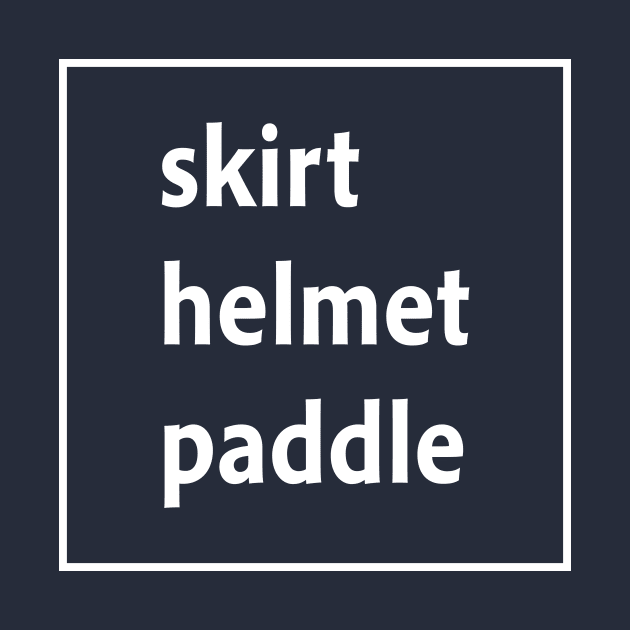 Skirt, Helmet, Paddle Whitewater Kayak Gift Small by Compassandbliss