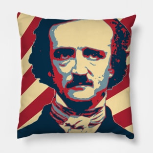 Edgar Allan Poe Retro Propaganda Pillow