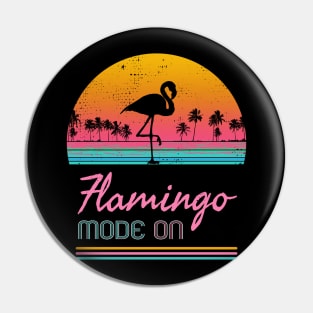 Flamingo 80s Vaporwave Retro Vintage Sunset Pin