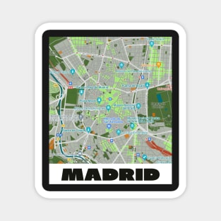 Madrid map Magnet